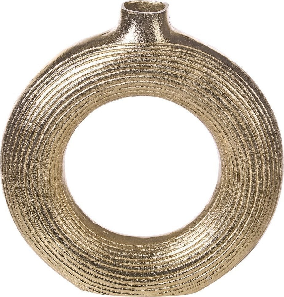 Beliani Wazon dekoracyjny metalowy 40 cm złoty COMAL