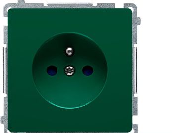 Kontakt-Simon Gniazdo pojedyncze Simon Basic uziemienie 16A zielony (BMGZ1z.01/33)