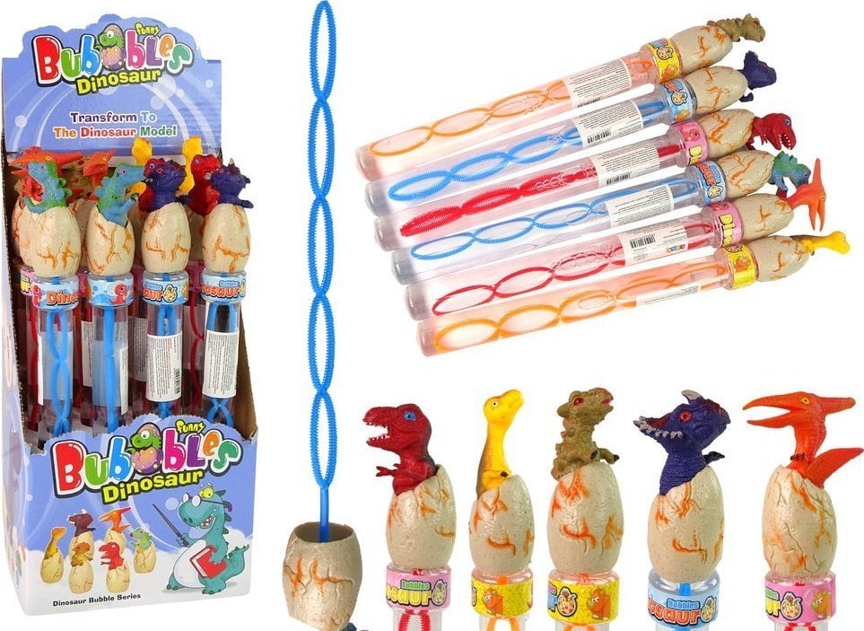 LeanToys Bańki Mydlane Dinozaury 34 cm Różne Kolory