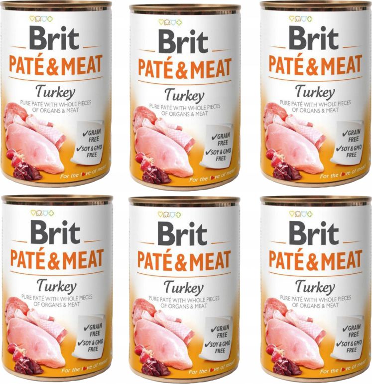 Brit Brit Pate&Meat Turkey INDYK 400g Zestaw 6x 400g