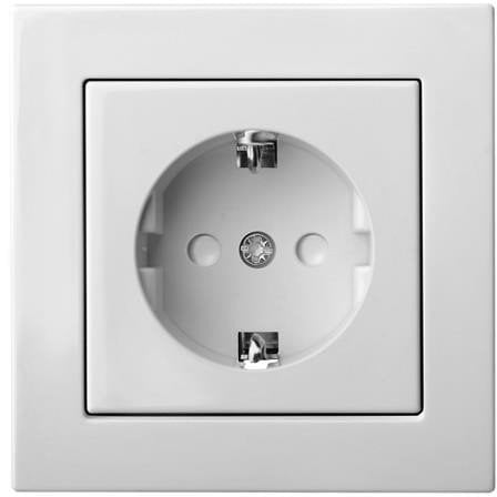 SOCKET OUTLET WITH EARTH CHILD PROT.