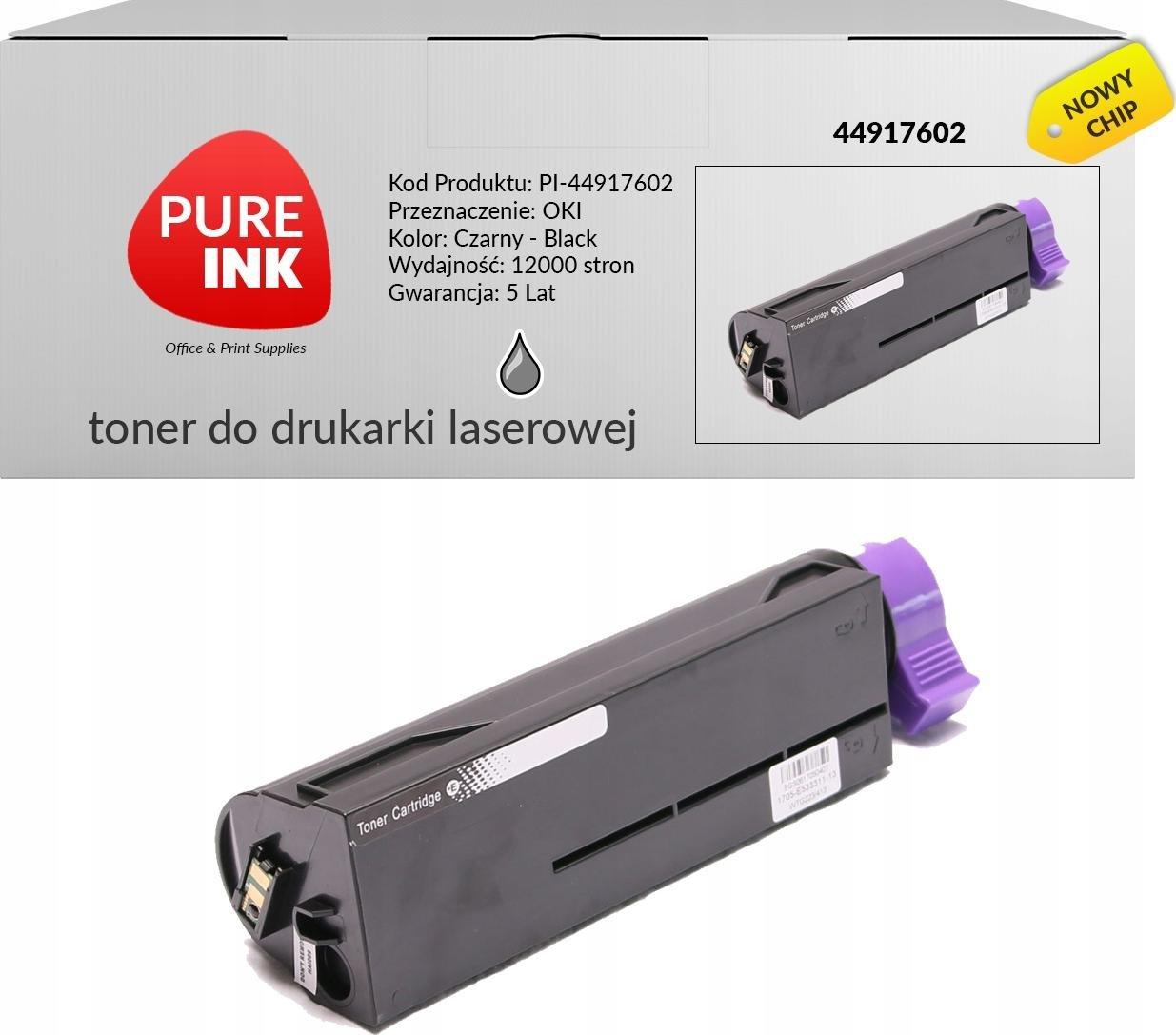 Toner Pureink Black Zamiennik 44917602