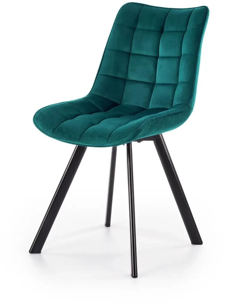 Krzesło tapicerowane K332 VELVET turkusowe HALMAR