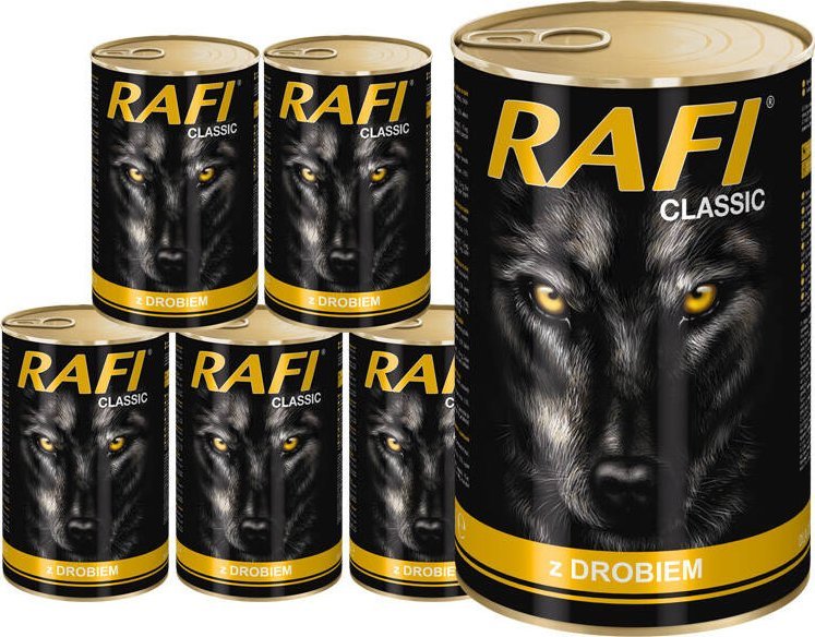 Mokra karma dla psa Rafi Classic z drobiem zestaw 6 x 1240 g