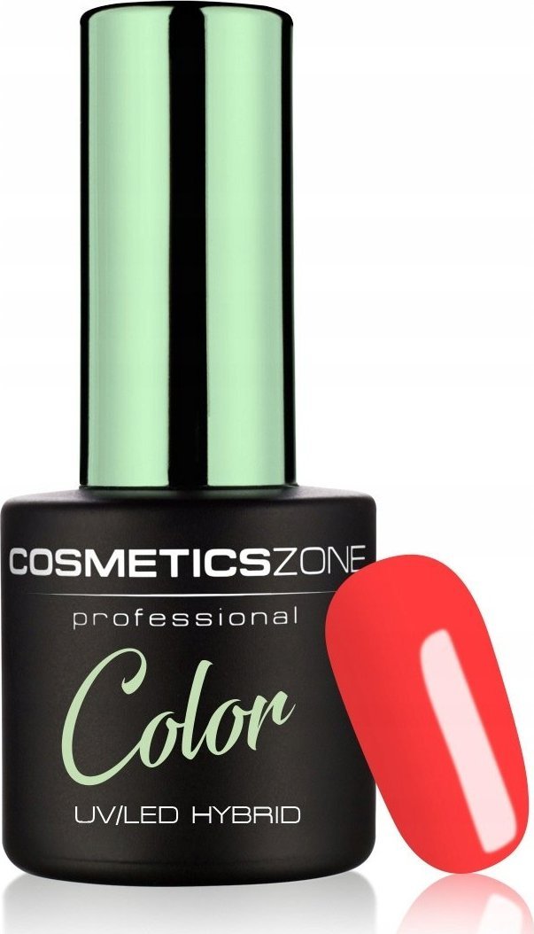 Cosmetics Zone Lakier hybrydowy hipoalergiczny czerwony koralowy 7ml - Coral Orange 177