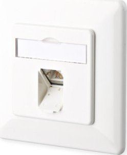 Metz METZ CONNECT E-DAT C6 1-portowy podtynkowy, czysta biel
