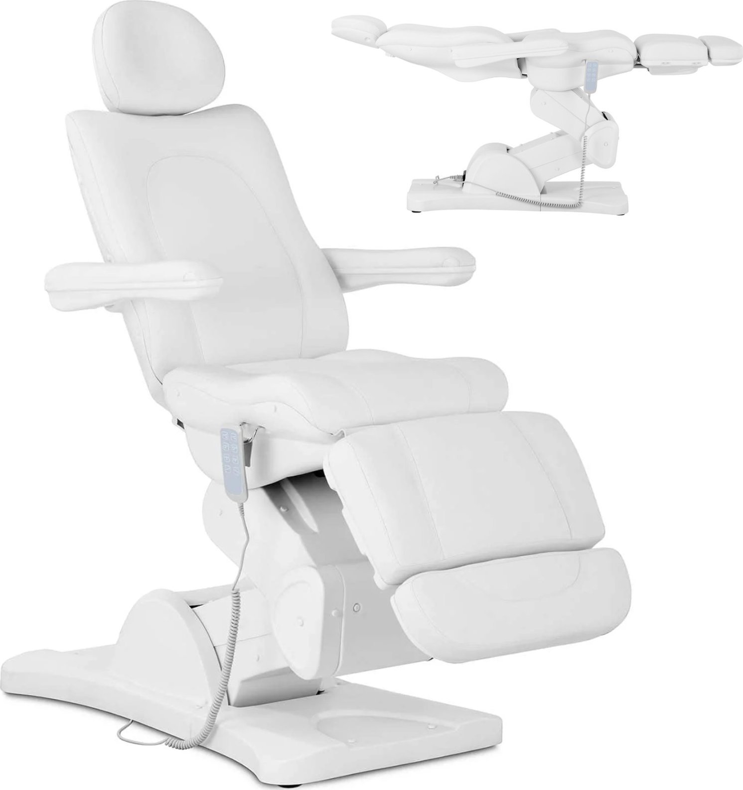 Physa Fotel kosmetyczny do masażu tatuażu spa VELLETRI - biały Fotel kosmetyczny do masażu tatuażu spa VELLETRI - biały