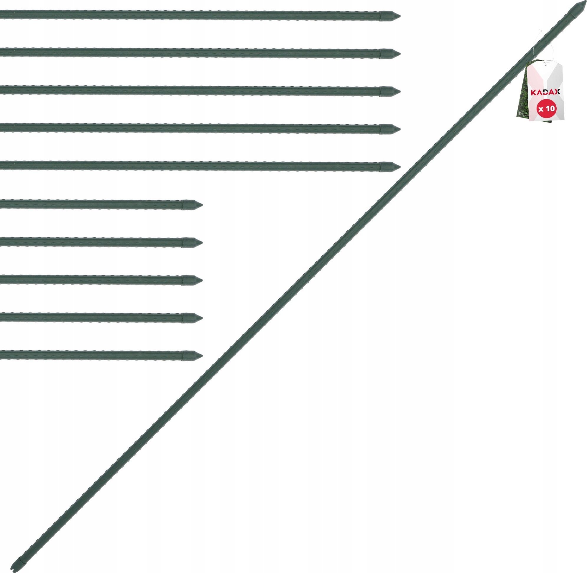 Kadax Tyczka Podpórka Roślin Stal Powlekana 150cm 10szt
