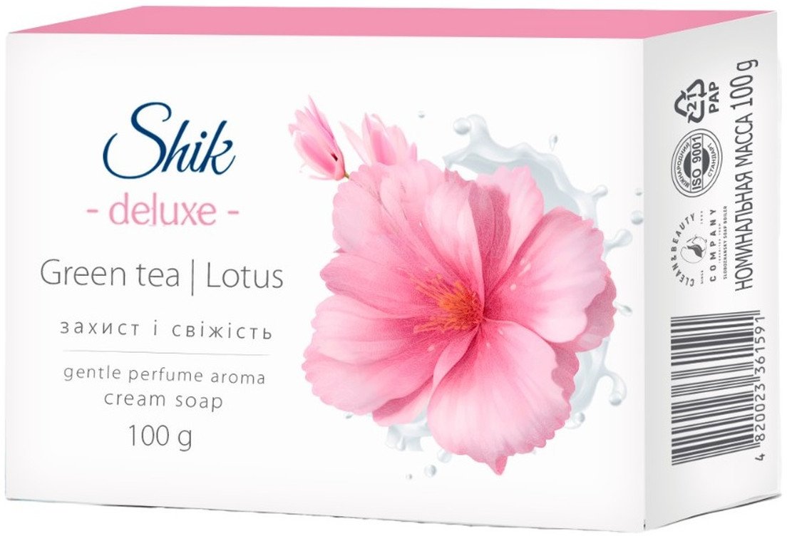 Slobozanskij Milovar Shik kremowe mydło w kostce z zieloną herbatą i lotosem, 100 g
