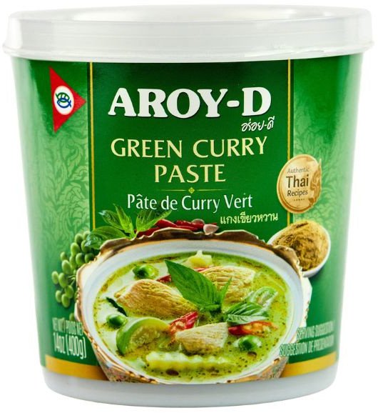 Pasta zielona curry hot chilli ostra przyprawa marynata azjatycka green curry aroy 400g