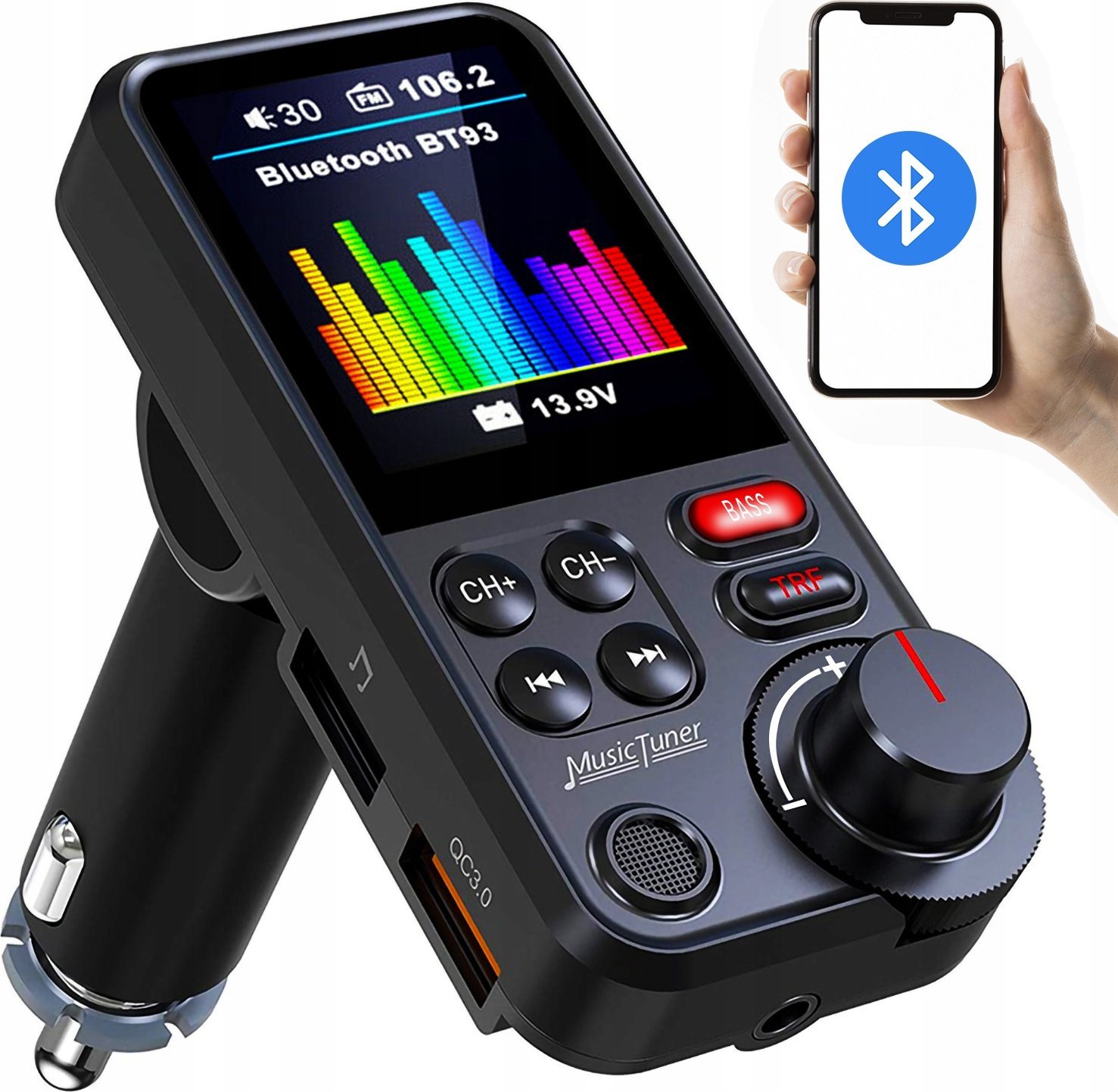 TRANSMITER SAMOCHODOWY BLUETOOTH RETRO BT310