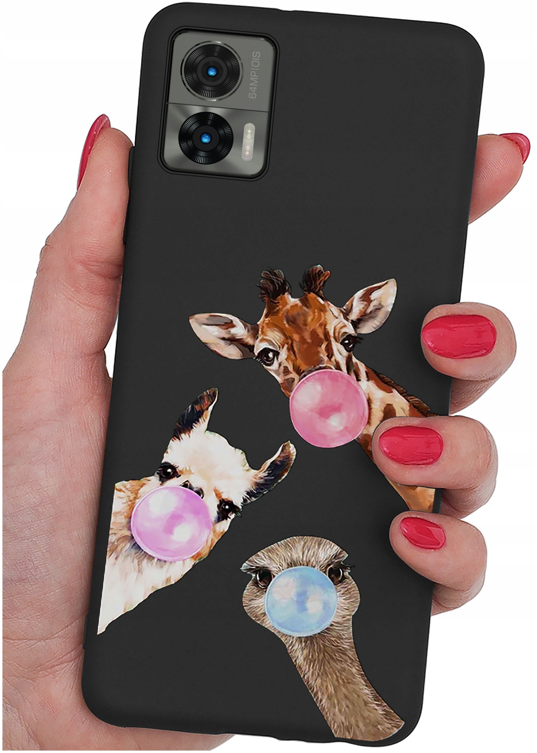 Etui do Motorola Moto Edge 30 Neo WZORY |SILIKONOWE MATT CASE + SZKŁO 9H