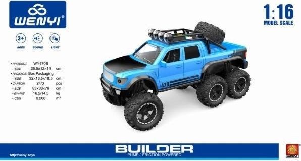 Terenówka niebieska 1:16 WY470B