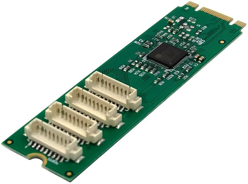 InLine® Schnittstellenkarte M.2 zu 4x seriell 9pol Stecker