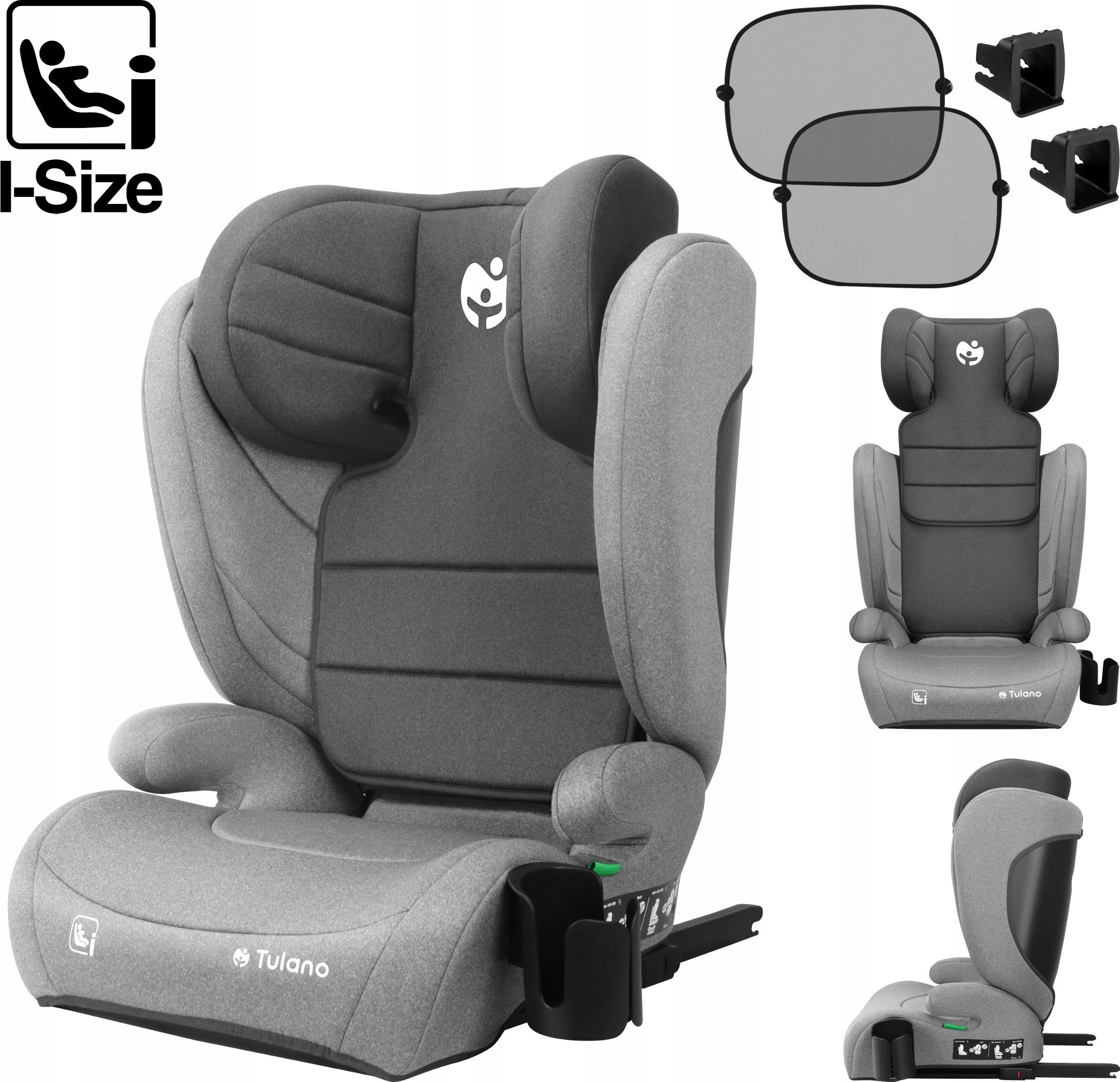 Fotelik Samochodowy Dla Dzieci Tulano Joy 35 Grey 100-150Cm Isofix I-Size