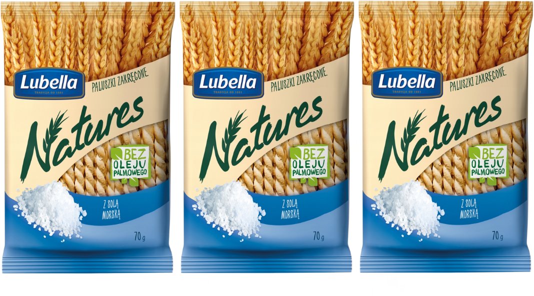 Lubella Natures Paluszki zakręcone z solą morską 70 g x 3 sztuk