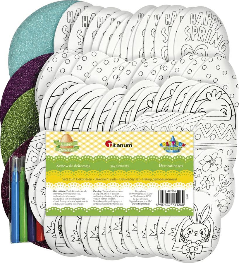 Titanum Zestaw do dekoracji Pisanki 374 elementy