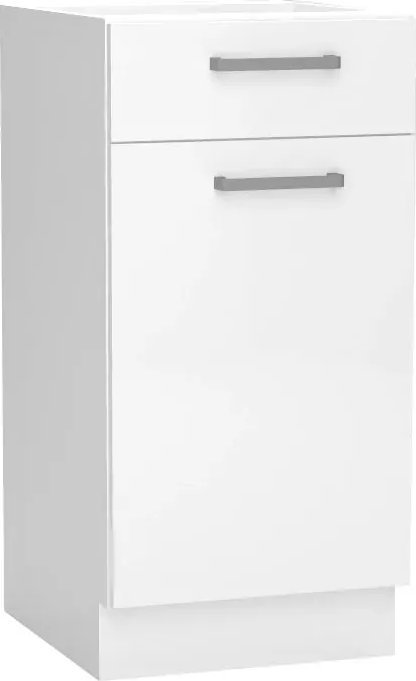 Elior Biała szafka kuchenna z szufladą - Elora 5X 40 cm połysk