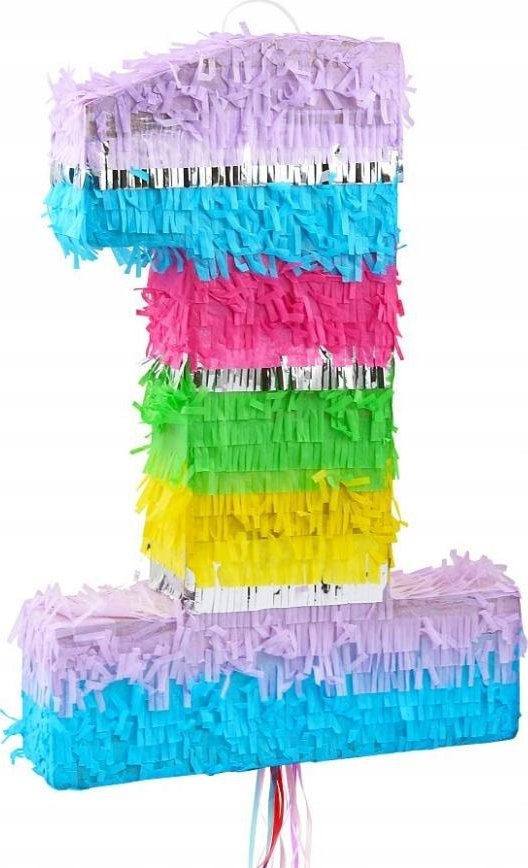 GoDan Piniata cyfra 1 pastelowa 50x35x7.5cm