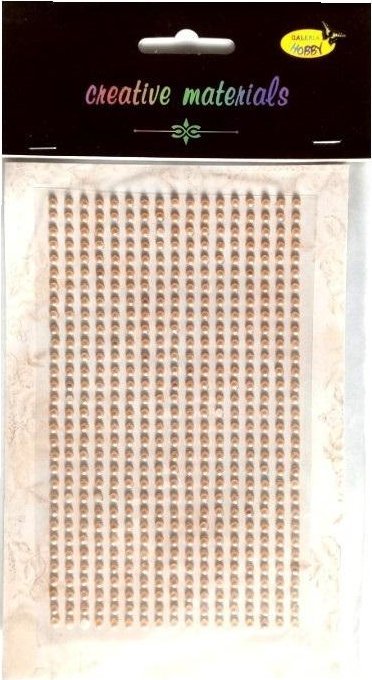 Stiker z perełkami 3mm jasny brąz