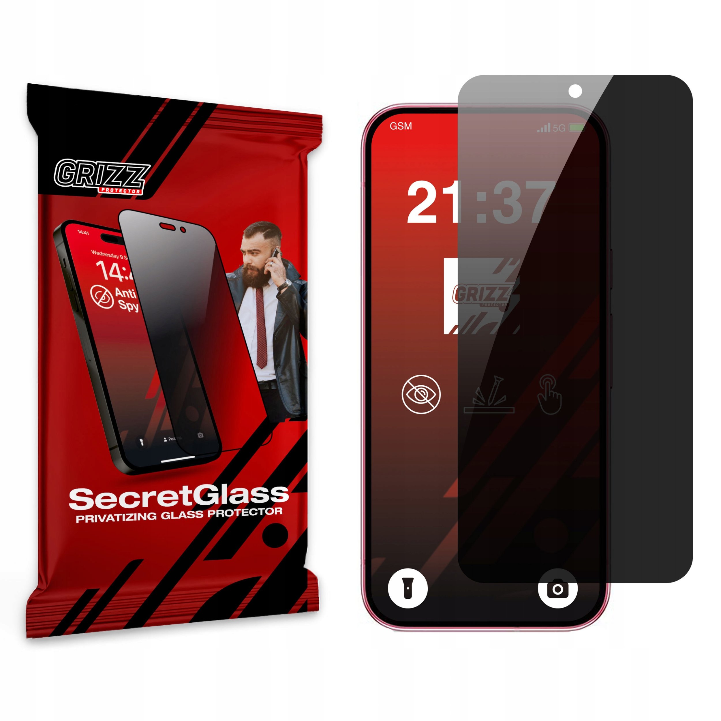 Szkło prywatyzujące GrizzGlass SecretGlass do Google Pixel 9a