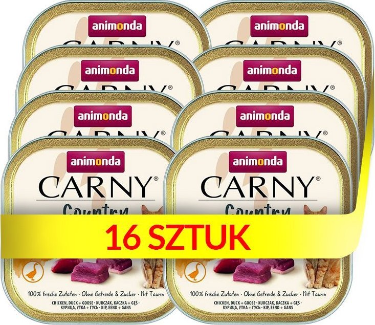 Animonda ANIMONDA Carny Country Adult Kurczak, Kaczka i Gęś 16x100g