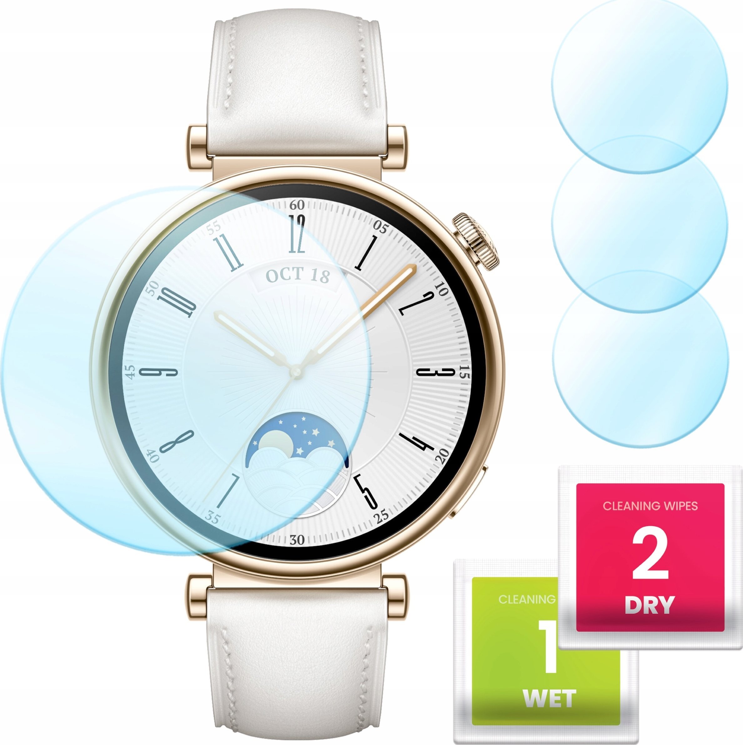 Hello Case 3-PAK Szkło Hybrydowe do Huawei Watch GT 4 (41 mm) (Szkiełko, Ochronne)