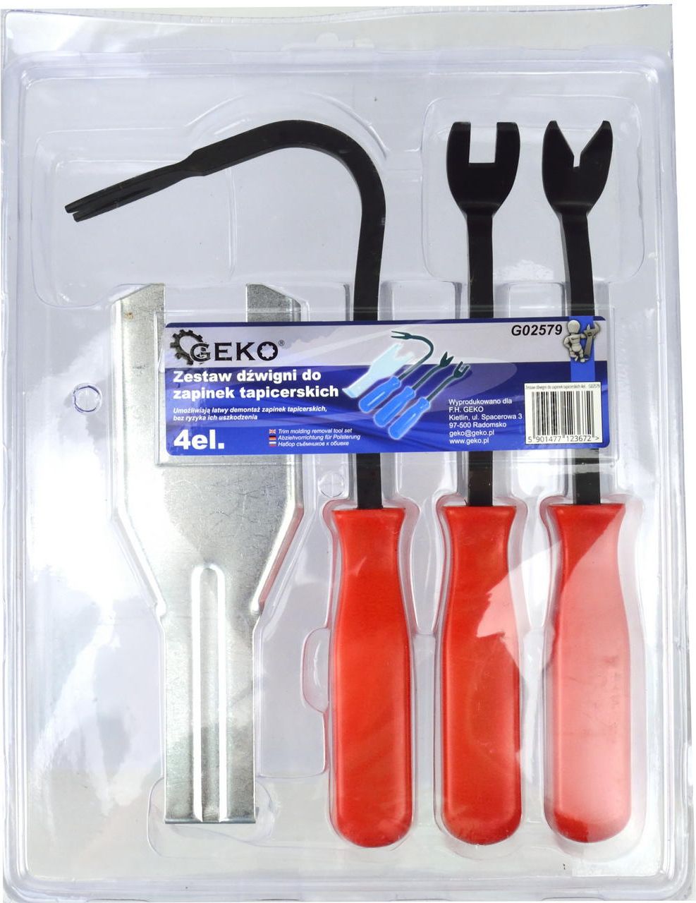 Geko zestaw dźwigni do zapinek tapicerskich, 4 elementy (G02579)