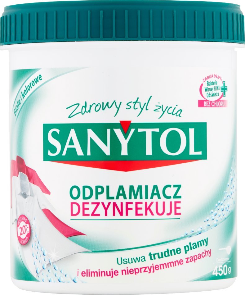SANYTOL Odplamiacz w proszku do koloru i białego 450 g