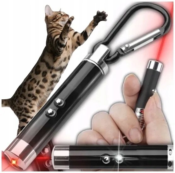 WSKAŹNIK LASEROWY DLA KOTA ZABAWKA 3W1 KANZA