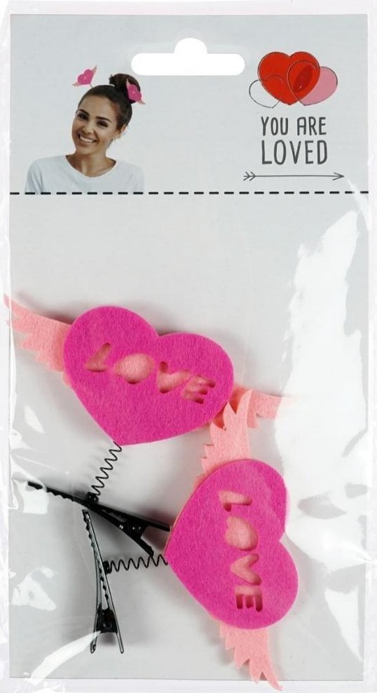 Klipsy walentynkowe 2szt