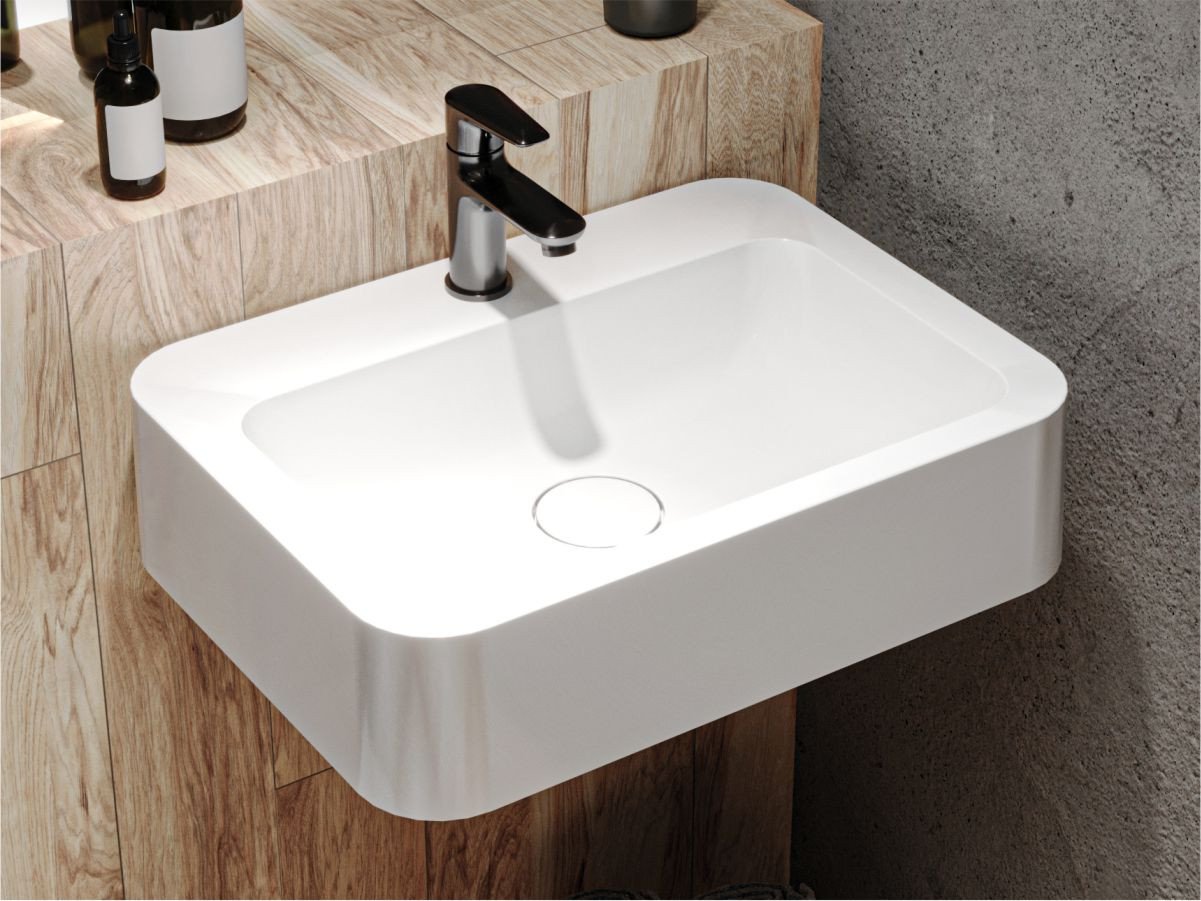 Umywalka nablatowa MIRAGGIO KELLEY 55*41*14 Połysk Biała 0000944