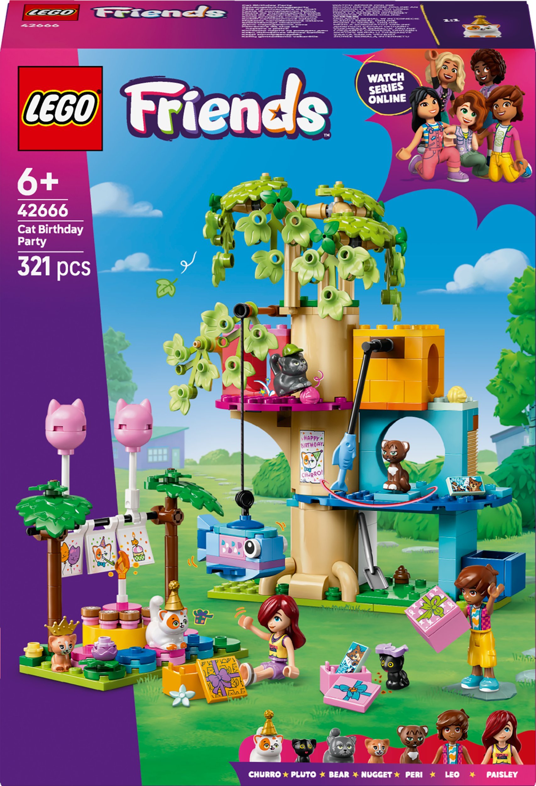 LEGO Friends Kocie przyjęcie urodzinowe i domek na drzewie (42666)