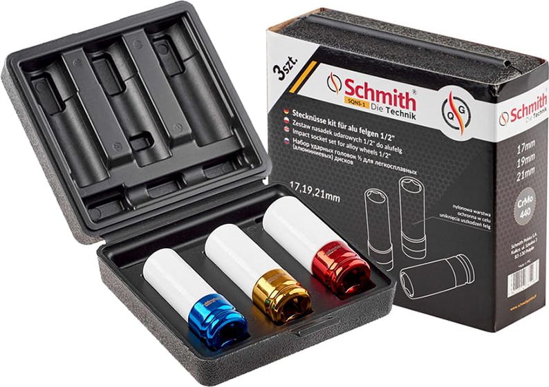 Schmith ZESTAW NASADEK UDAROWYCH 1/2cal. DO ALUFELG 3SZT.