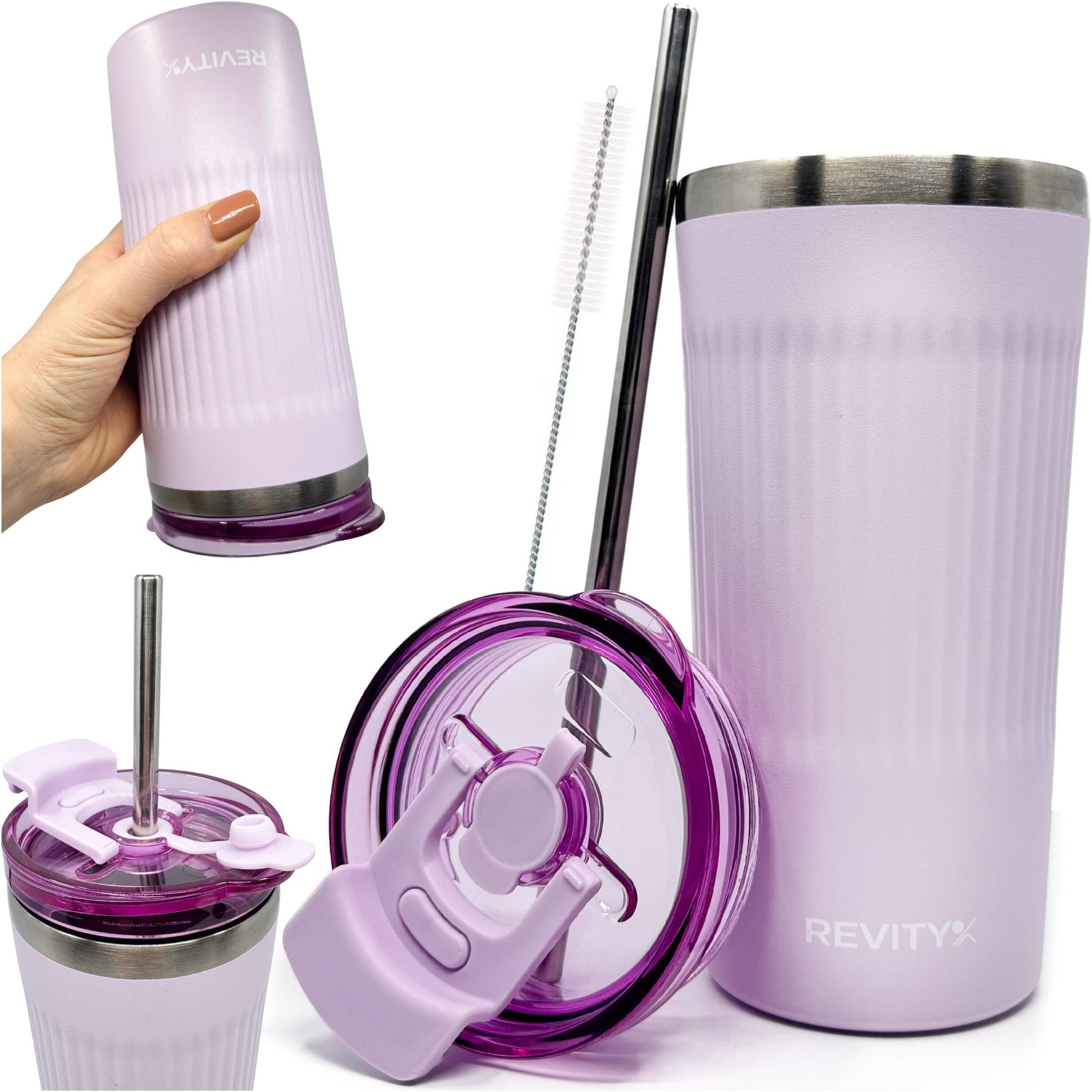 Kubek termiczny ze słomką termos ze stali nierdzewnej