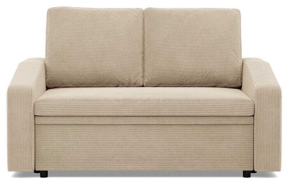 Sofa z funkcją spania, BLOM, sztruks, 148x87x90 cm, beżowy