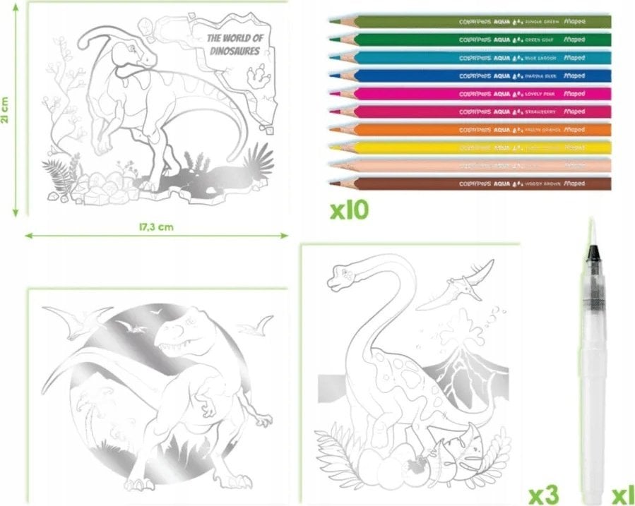 Maped *****CREATIV AquaArt-obraz akwar.dinozaury 907058