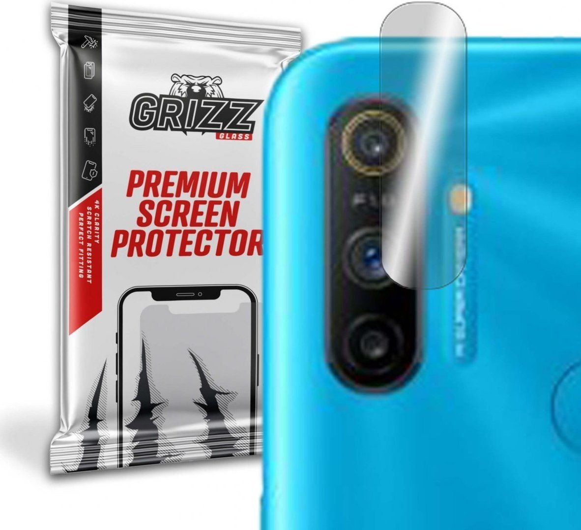 GrizzGlass Szkło hybrydowe na aparat Grizz Realme C3