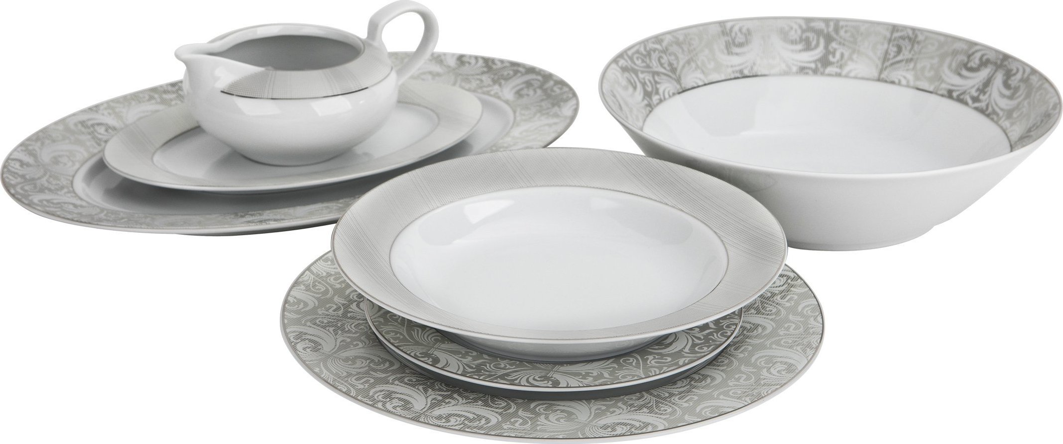 Ćmielów Serwis obiadowy 6/22 Atlanta Silver