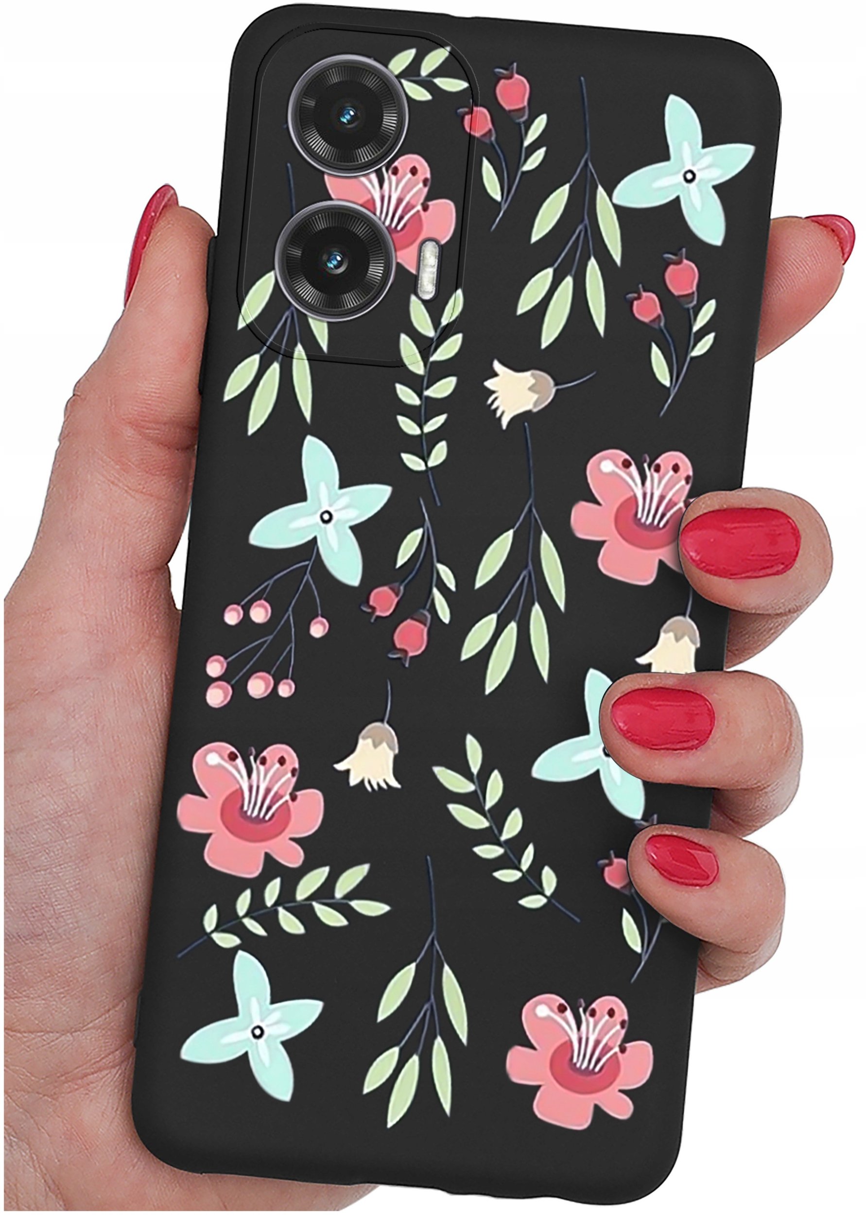 Etui do Motorola Moto G35 5G WZORY |SILIKONOWE MATT CASE + SZKŁO 9H