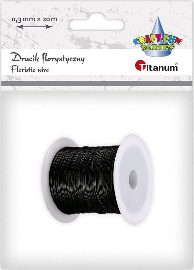 Drucik florystyczny 0,3mm 20m czarny