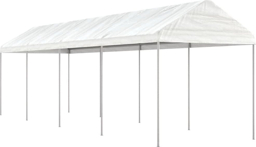 vidaXL vidaXL Namiot ogrodowy z dachem, biały, 8,92x2,28x2,69 m, polietylen