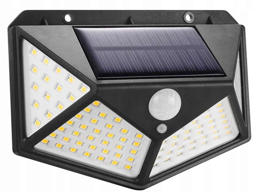 LAMPA SOLARNA 100 LED Z CZUJNIKIEM RUCHU I ZMIERZCHU