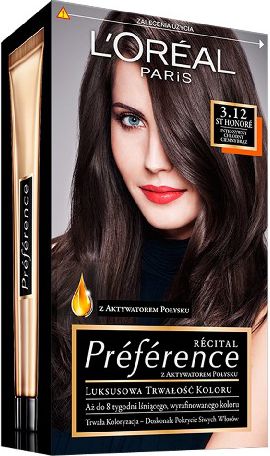 L’Oreal Paris Farba Recital Preference 3.12 Honore-Intensywny Chłodny Ciemny Brąz