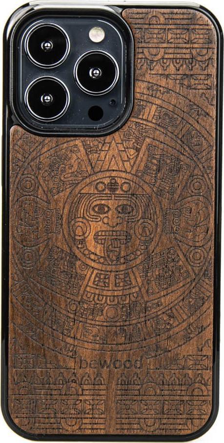 BeWood Drewniane Etui iPhone 13 Pro KALENDARZ AZTECKI ZIRICOTE
