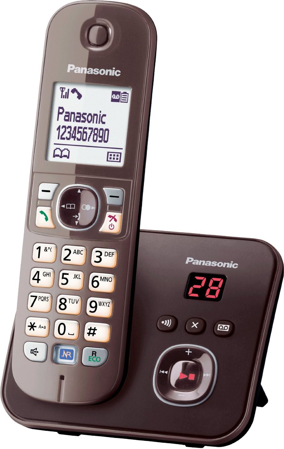 Telefon stacjonarny Panasonic Brązowy
