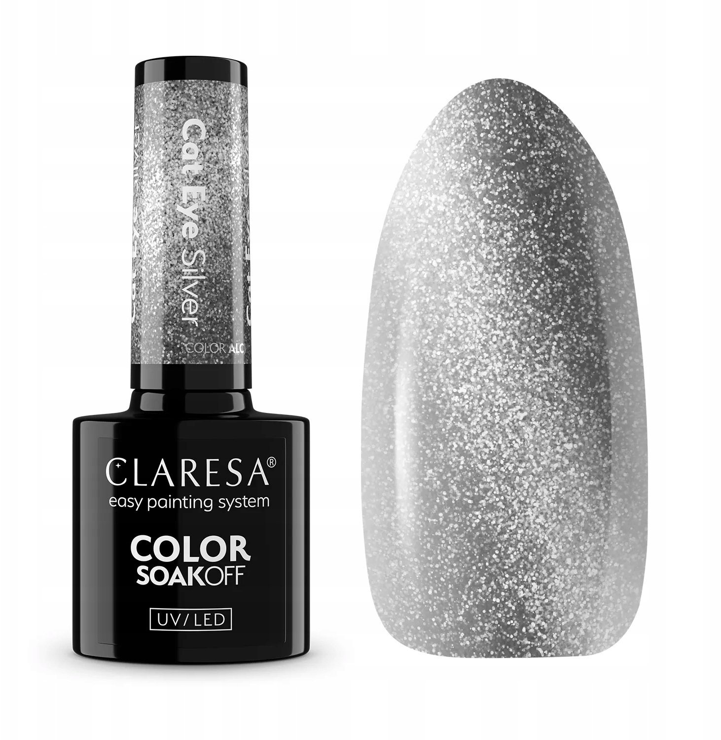 CLARESA Lakier hybrydowy Alchemy Cat Eay Silver 5g