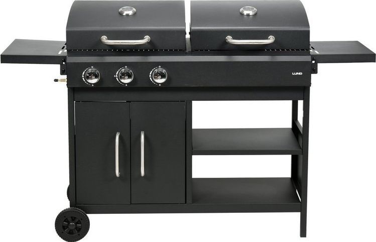 Lund 99649 Grill ogrodowy gazowo-węglowy 8.4 kW 38 cm x 47.5 cm