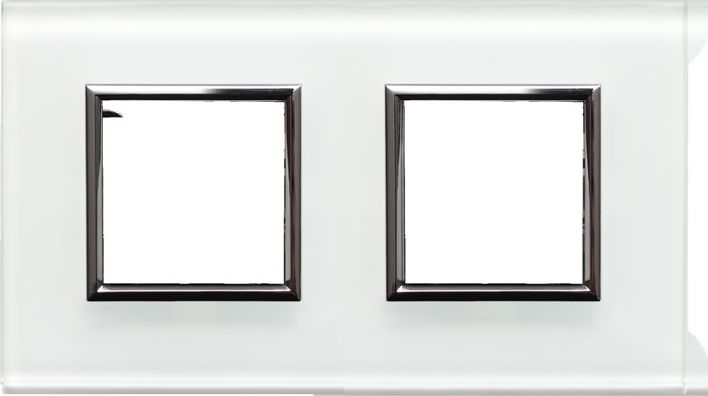 KOS DANTE Ramka podwójna szkło białe 4502182