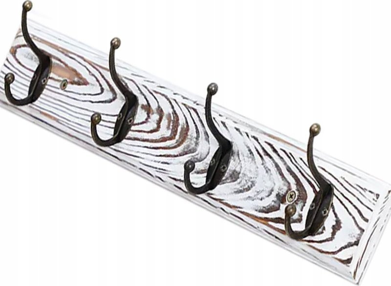 HACZYK WIESZAK NA RĘCZNIKI DREWNIANY UCHWYT DO ŁAZIENKI LOFT